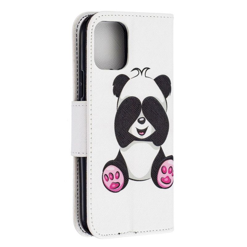 Flip Cover Læder for iPhone 11 Pro Sjov Panda