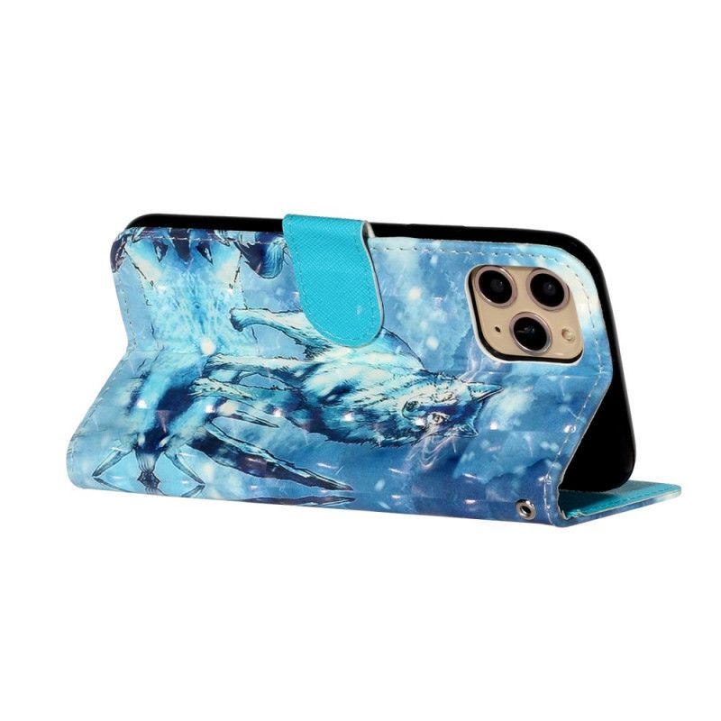 Flip Cover Læder for iPhone 11 Pro Ulvspots Med Rem