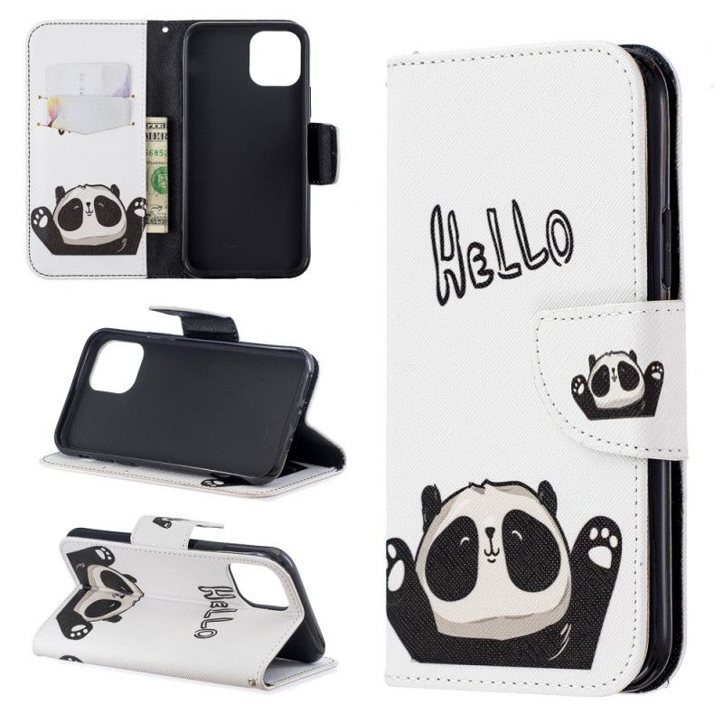 Flip Cover Læder iPhone 11 Pro Hej Panda Original