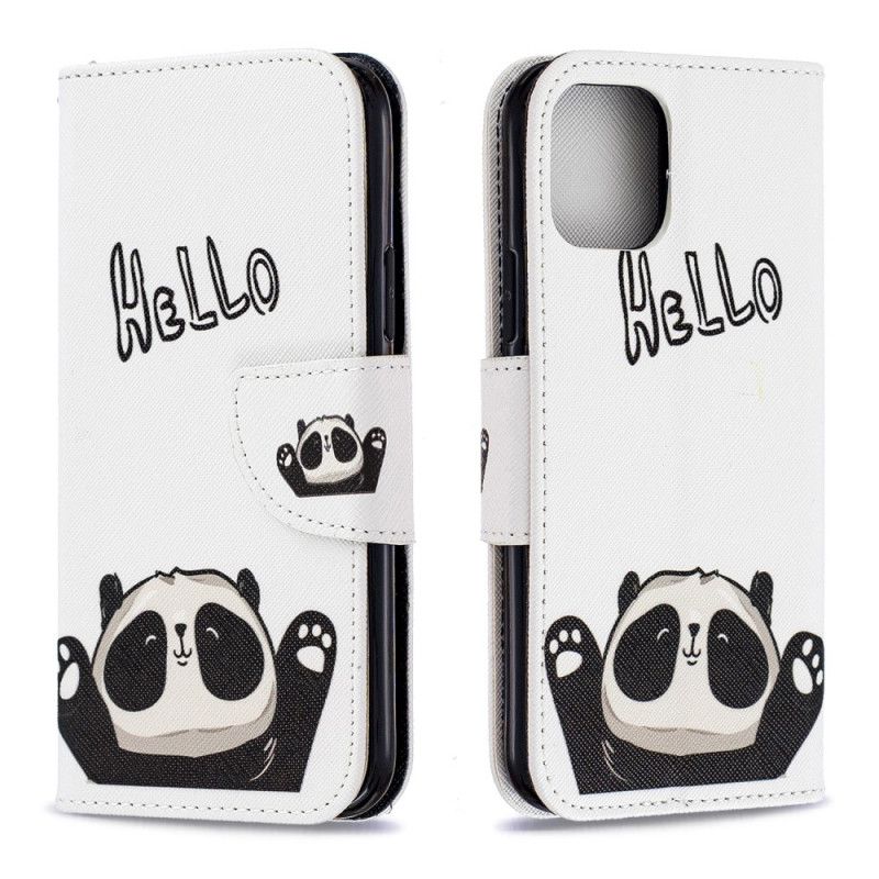 Flip Cover Læder iPhone 11 Pro Hej Panda Original