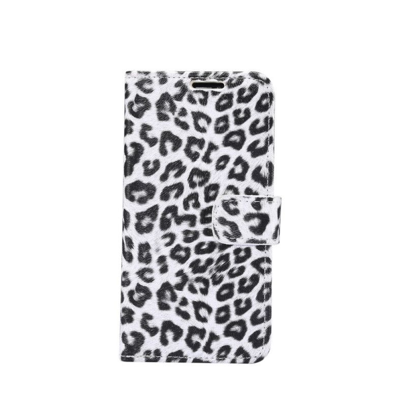 Flip Cover Læder iPhone 11 Pro Hvid Leopard