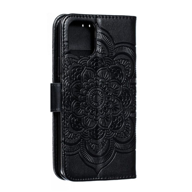 Flip Cover Læder iPhone 11 Pro Sort Hele Mandala