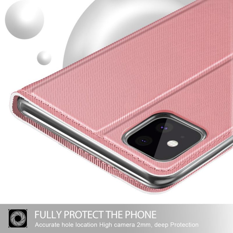 Flip Cover Læder iPhone 11 Pro Sort Lodret Tofarvet Imiteret Læder Original