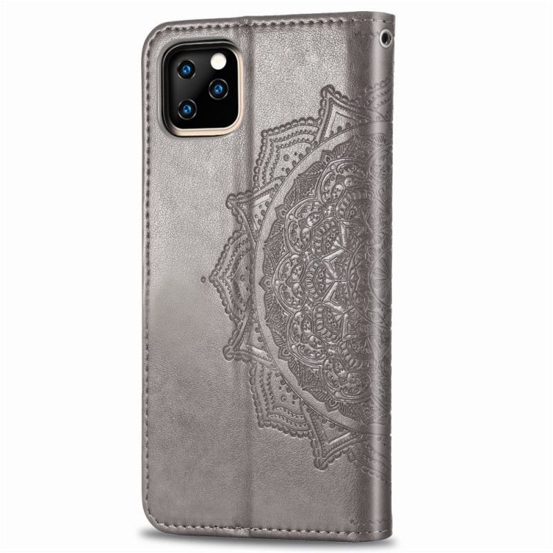 Flip Cover Læder iPhone 11 Pro Sort Mandala I Middelalderen