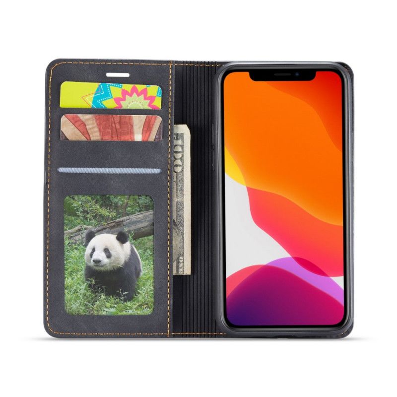 Læder Cover for iPhone 11 Pro Sort Forwenw Lædereffekt