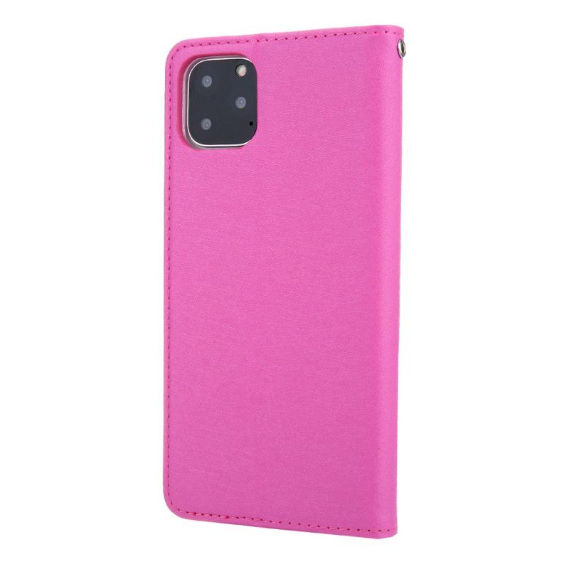 Læder Cover iPhone 11 Pro Sort Silke Tekstur Læder Effekt Cmai2 Original