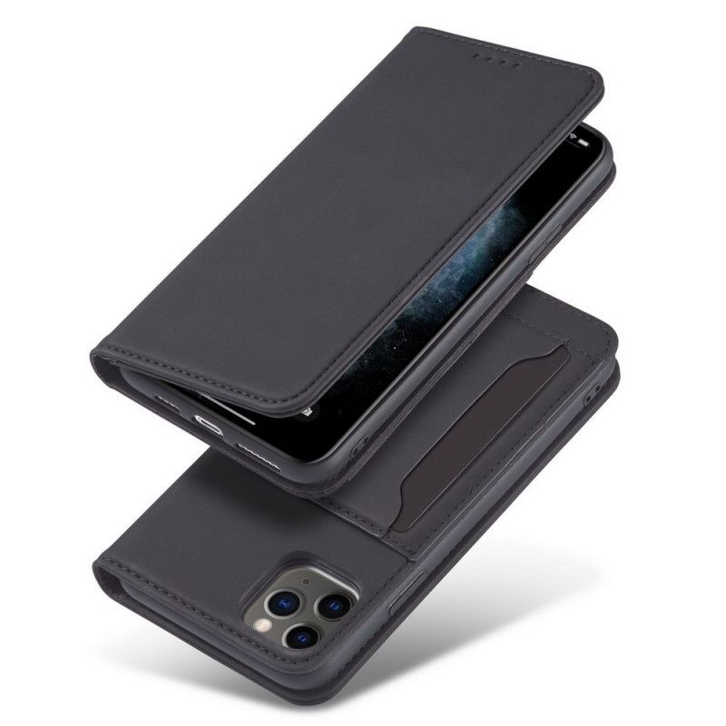 Læder Cover iPhone 11 Pro Sort Support Kortholder