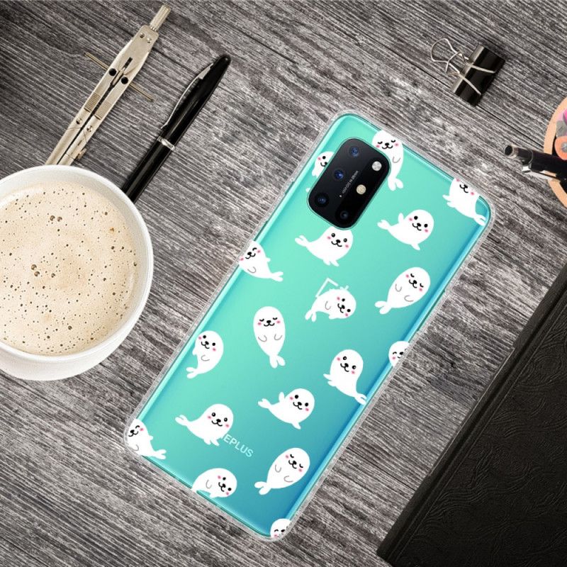 Cover for OnePlus 8T Gennemsigtig Sjov Løver