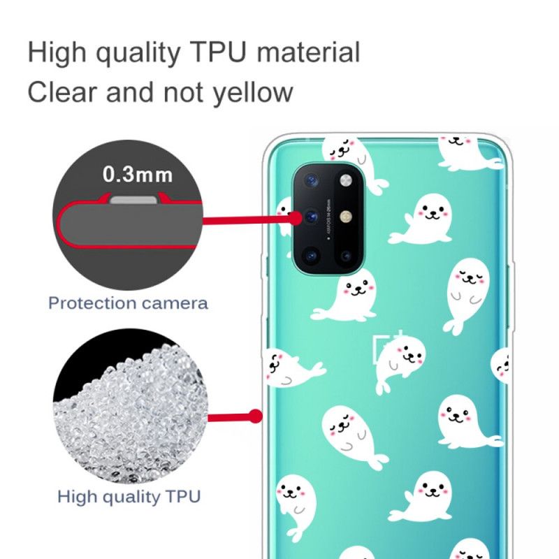 Cover for OnePlus 8T Gennemsigtig Sjov Løver