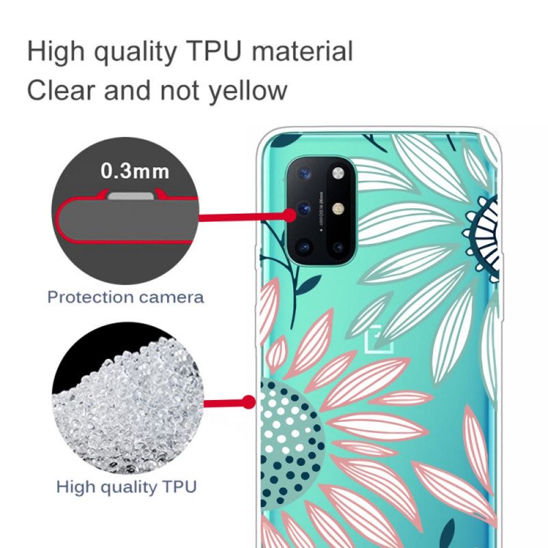 Cover OnePlus 8T Gennemsigtig En Blomst Beskyttelse