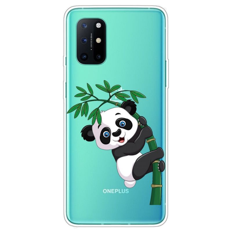 Cover OnePlus 8T Gennemsigtig Panda På Bambus