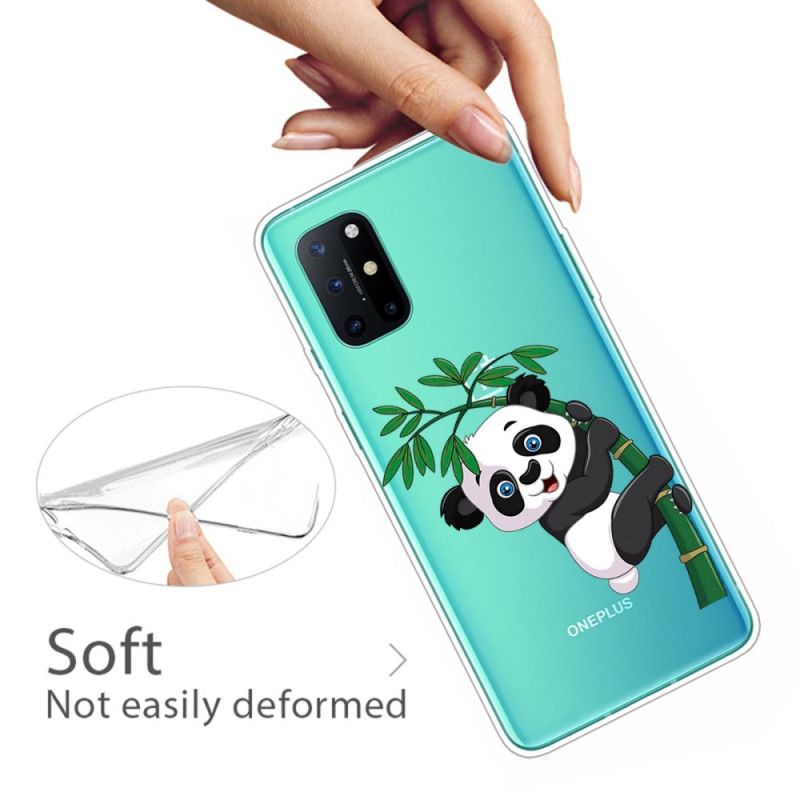 Cover OnePlus 8T Gennemsigtig Panda På Bambus