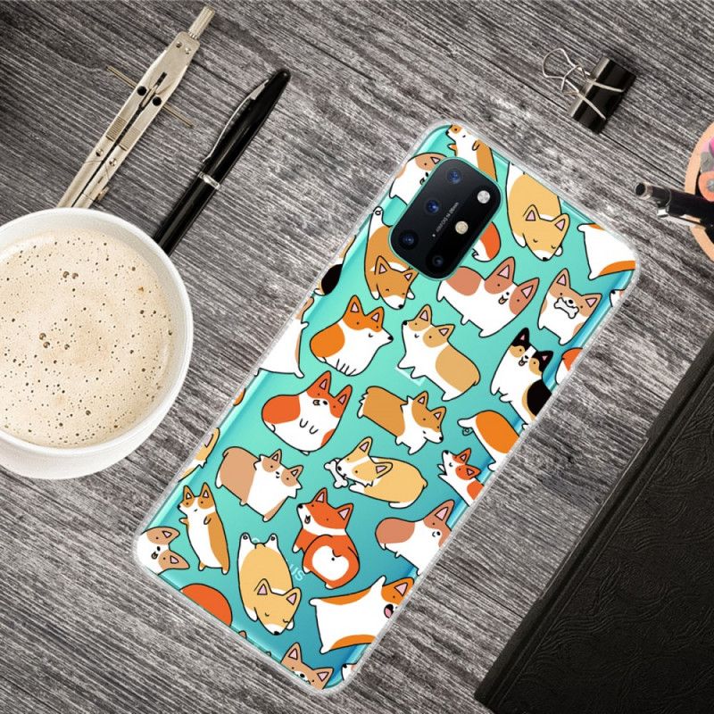 Cover OnePlus 8T Gennemsigtige Flere Hunde