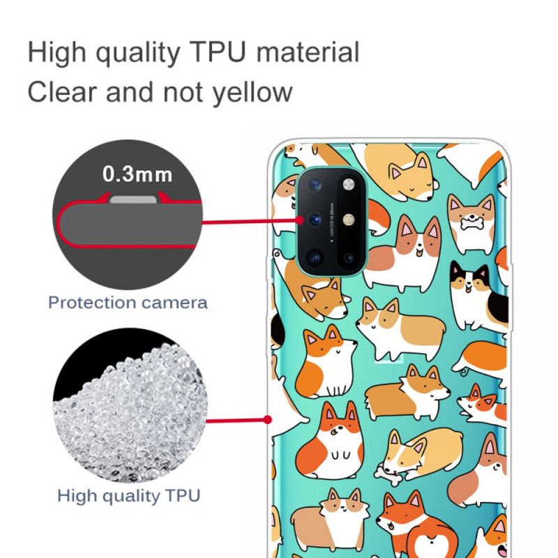 Cover OnePlus 8T Gennemsigtige Flere Hunde