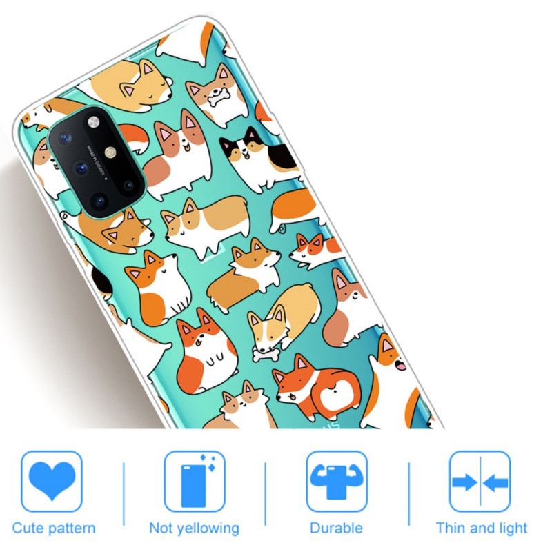 Cover OnePlus 8T Gennemsigtige Flere Hunde