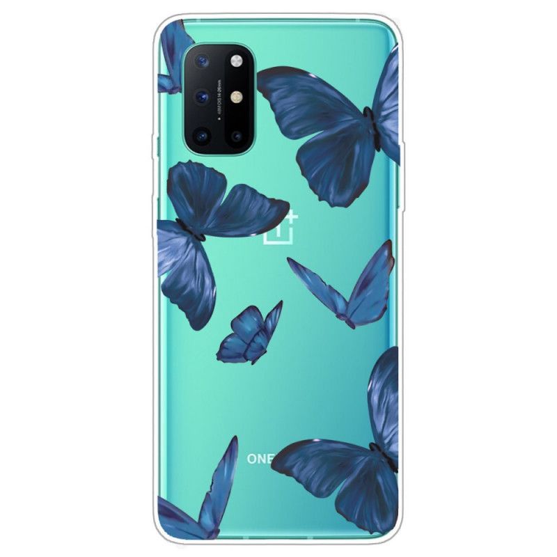 Cover OnePlus 8T Lyserød Vilde Sommerfugle Beskyttelse