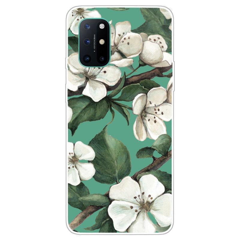 Cover OnePlus 8T Malede Hvide Blomster