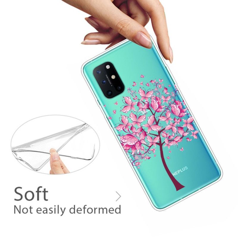 Cover OnePlus 8T Mobilcover Gennemsigtigt Sommerfugletræ