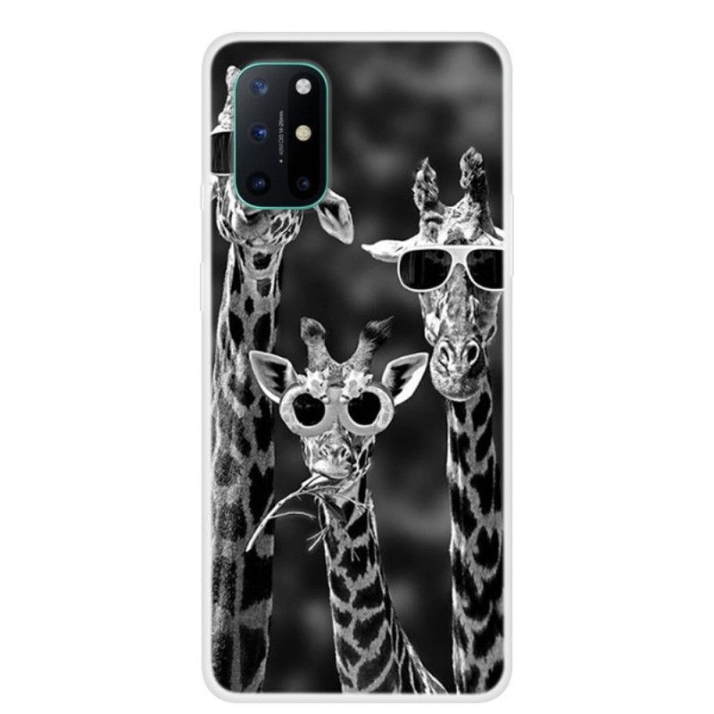 Cover OnePlus 8T Mobilcover Giraffer Med Briller