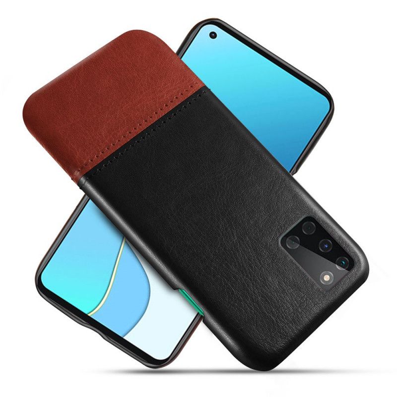 Cover OnePlus 8T Sort Ksq Tofarvet Lædereffekt