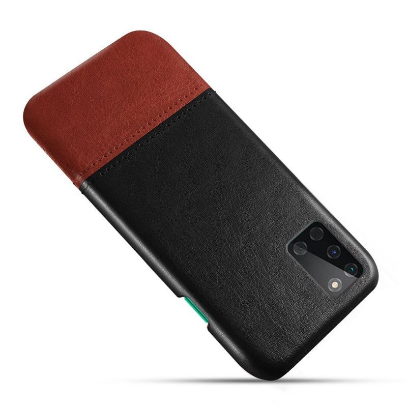 Cover OnePlus 8T Sort Ksq Tofarvet Lædereffekt