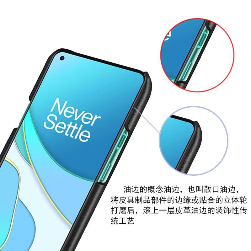 Cover OnePlus 8T Sort Ksq Tofarvet Lædereffekt