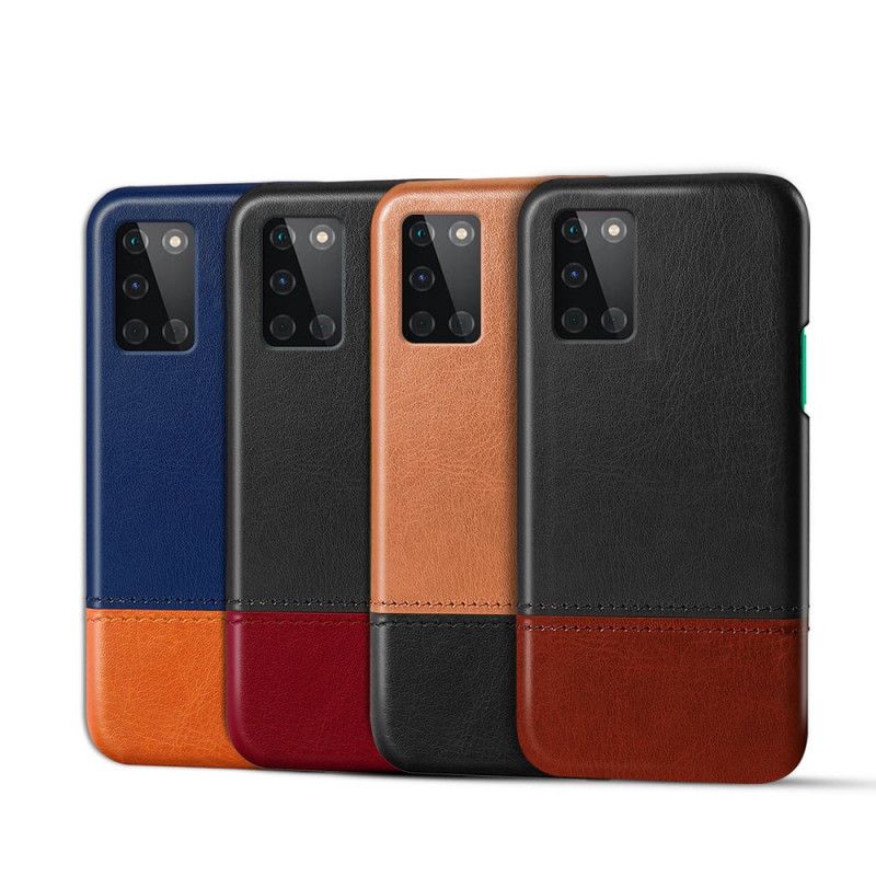 Cover OnePlus 8T Sort Ksq Tofarvet Lædereffekt