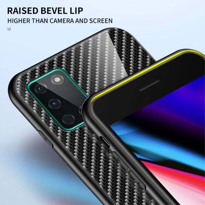 Cover OnePlus 8T Sort Kulfiber Hærdet Glas