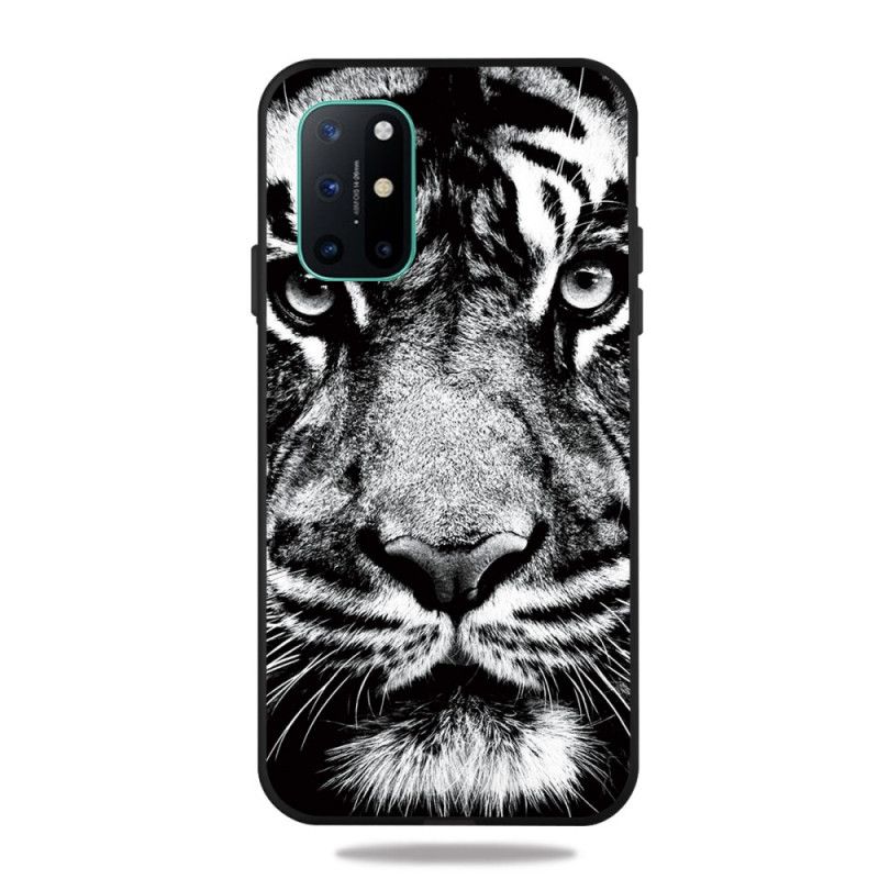 Cover OnePlus 8T Sort Og Hvid Tiger