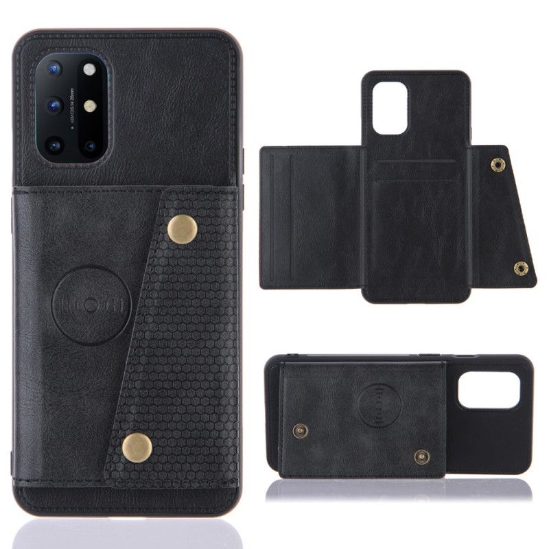 Cover OnePlus 8T Sort Snap Tegnebog