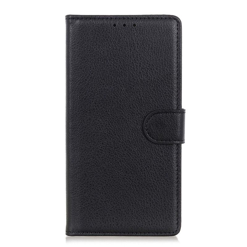 Flip Cover Læder for OnePlus 8T Sort Traditionelt Litchi