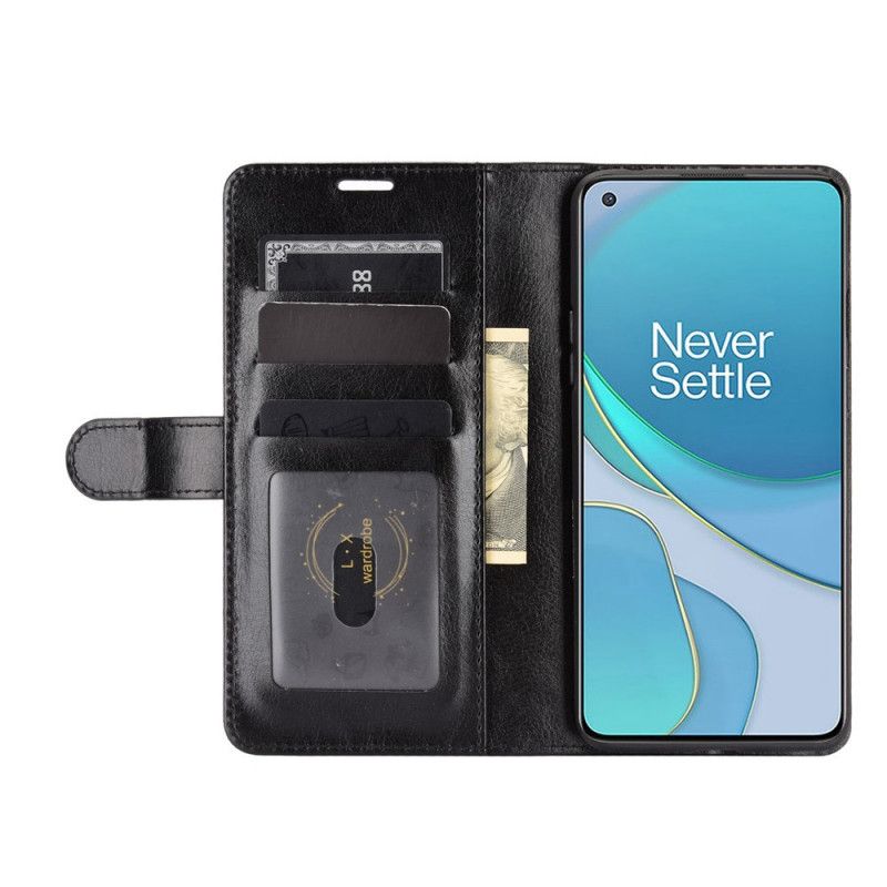 Flip Cover OnePlus 8T Sort Ultra Kunstlæder