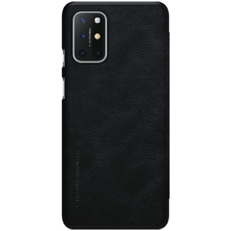 Læder Cover for OnePlus 8T Sort Nillkin Qin-Serie