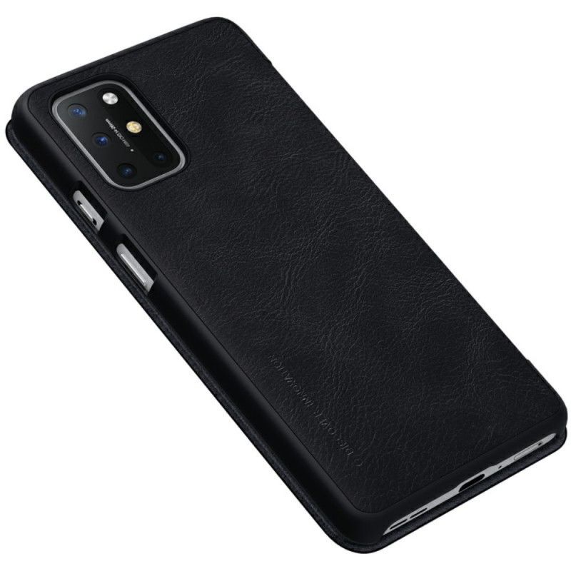 Læder Cover for OnePlus 8T Sort Nillkin Qin-Serie