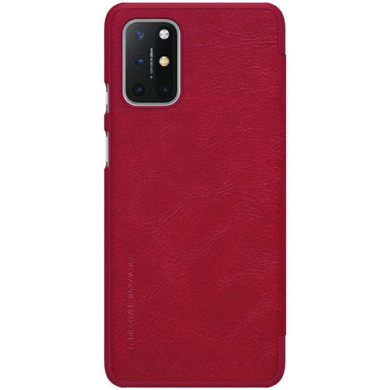 Læder Cover for OnePlus 8T Sort Nillkin Qin-Serie