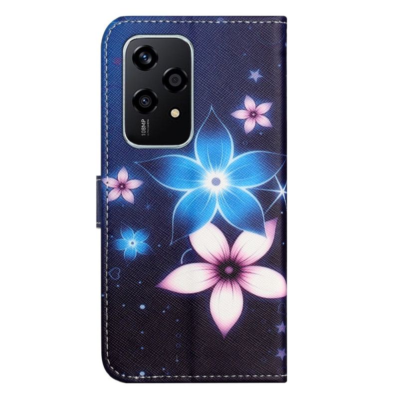 Flip Cover Honor 200 Lite Måneblomster Med Rem