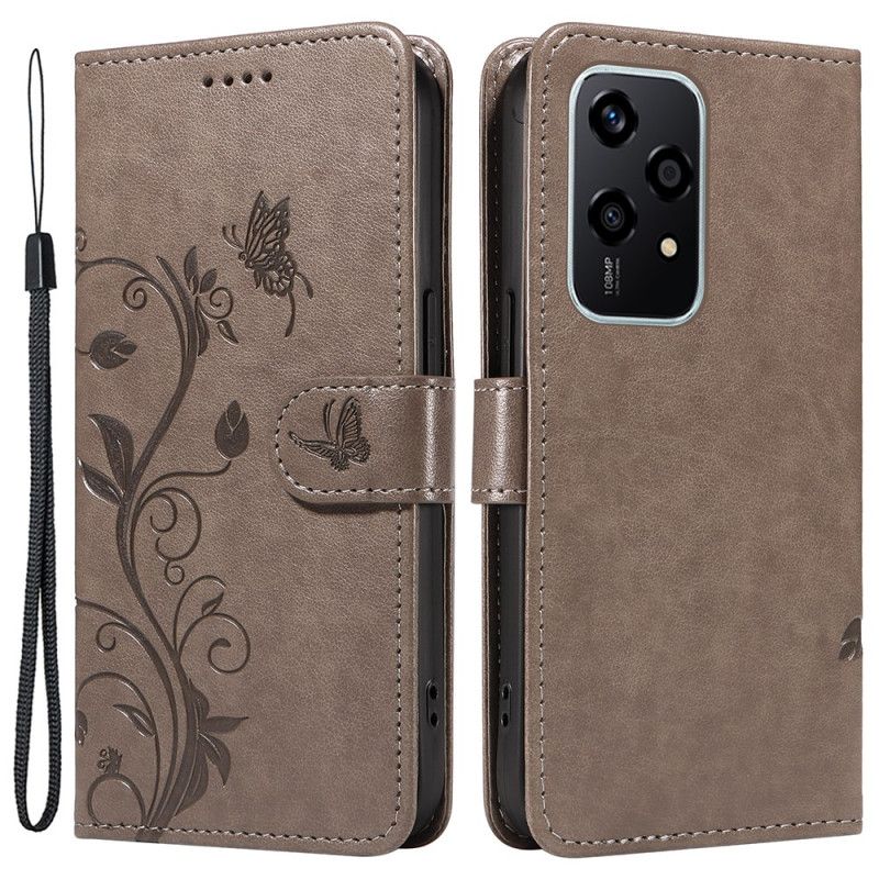 Flip Cover Honor 200 Lite Sommerfugle Og Blomster