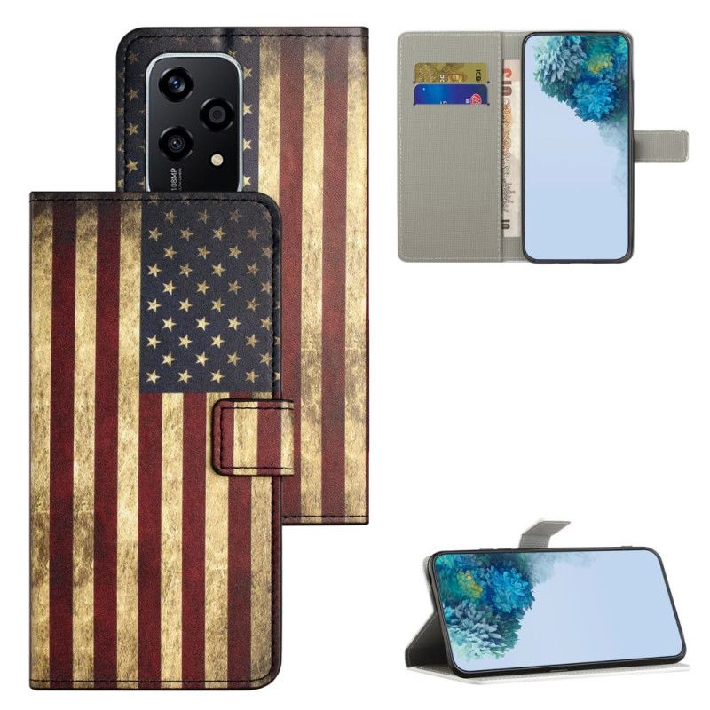 Flip Cover Honor 200 Lite Vintage Amerikansk Flag