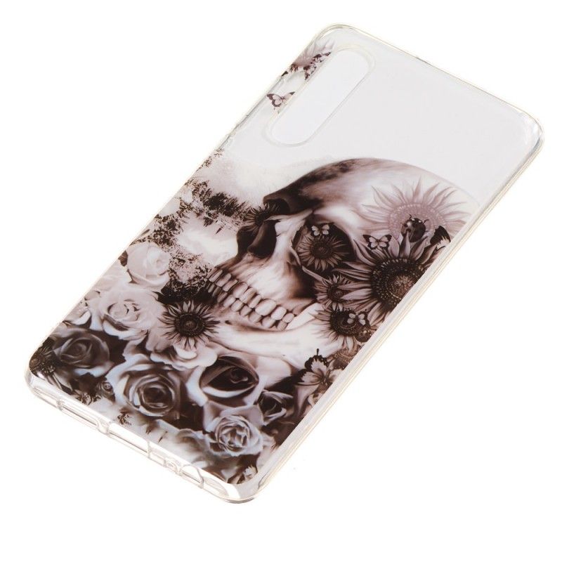 Cover for Huawei P30 Gennemsigtig Blomstret Kranium