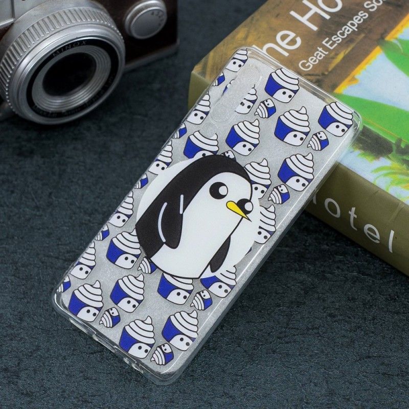 Cover for Huawei P30 Gennemsigtige Pingviner