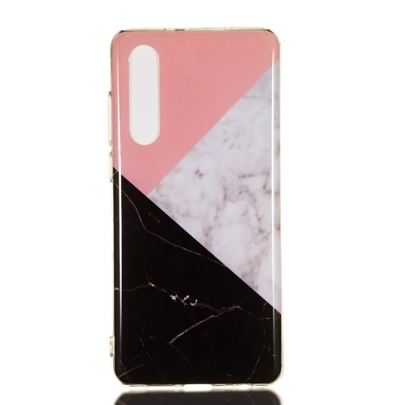 Cover for Huawei P30 Geometrisk Marmor