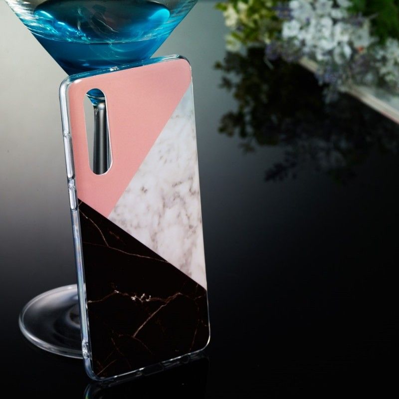 Cover for Huawei P30 Geometrisk Marmor