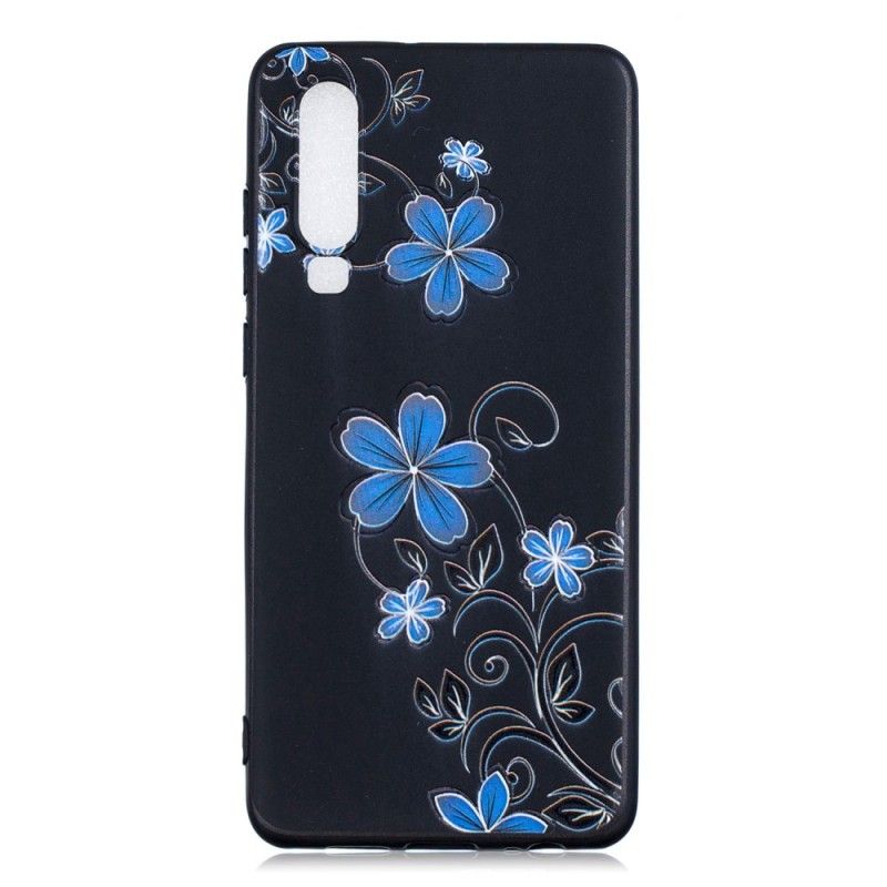 Cover Huawei P30 Blå Blomster Beskyttelse