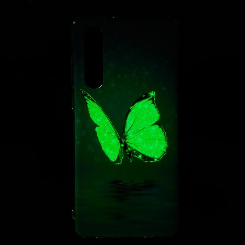 Cover Huawei P30 Fluorescerende Blå Sommerfugl