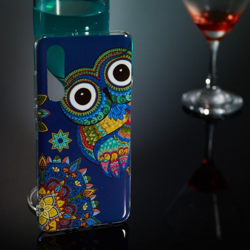 Cover Huawei P30 Fluorescerende Mandala Ugle