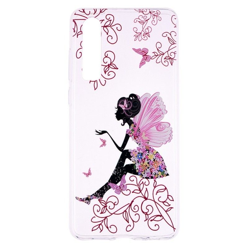 Cover Huawei P30 Gennemsigtig Blomsterfe