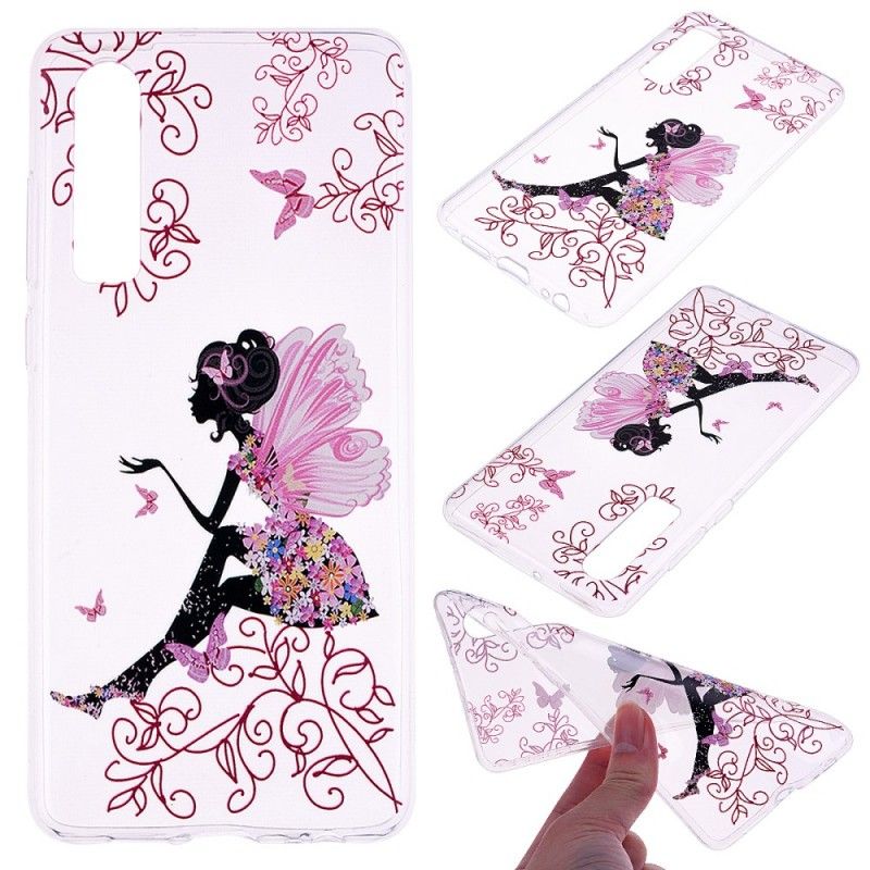 Cover Huawei P30 Gennemsigtig Blomsterfe