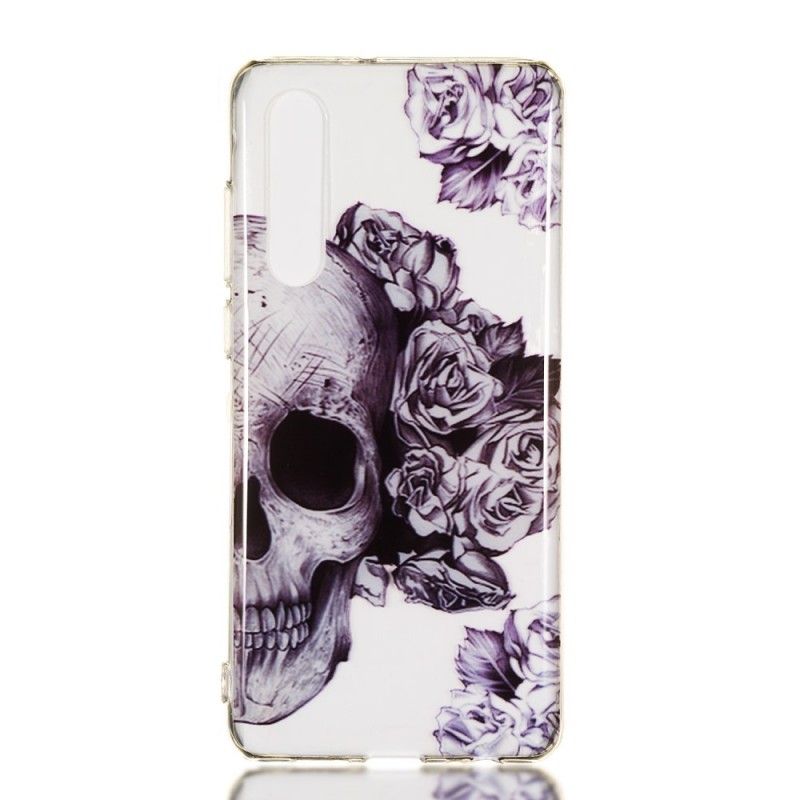 Cover Huawei P30 Gennemsigtig Blomstret Kranium