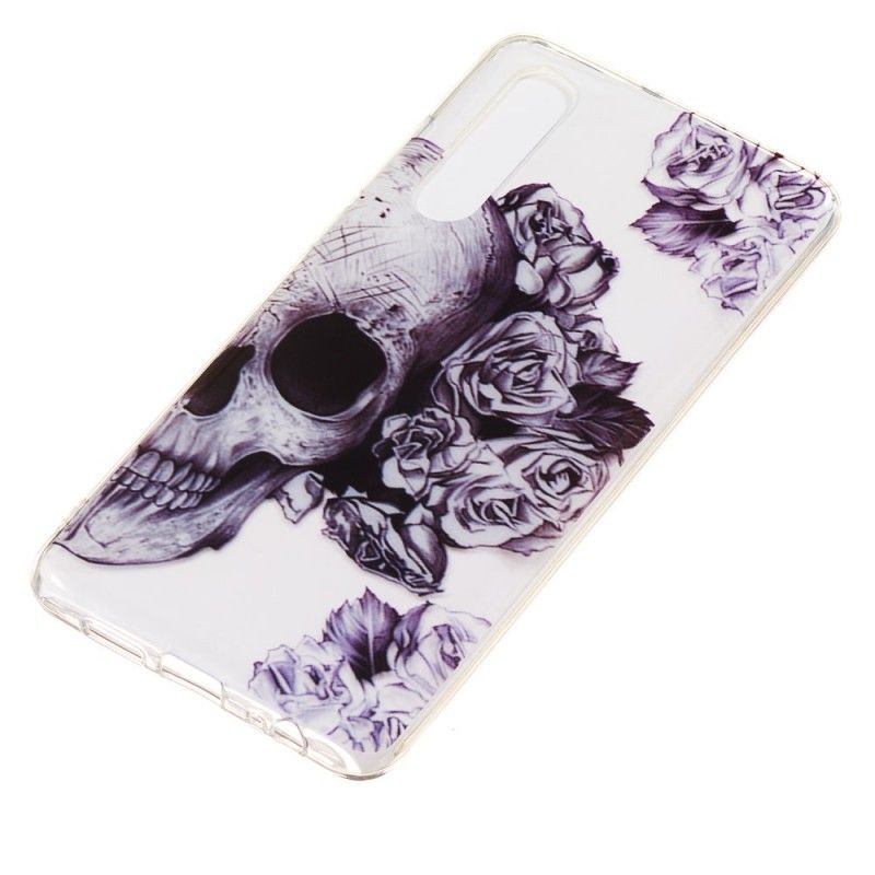 Cover Huawei P30 Gennemsigtig Blomstret Kranium