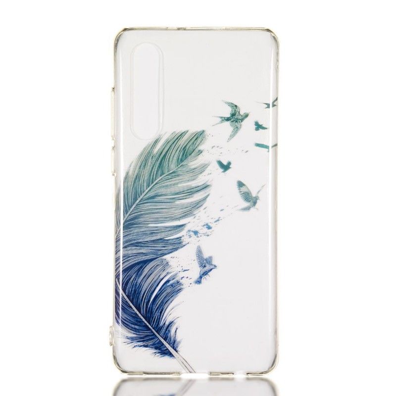 Cover Huawei P30 Gennemsigtige Farvede Fjer